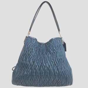 Coach 2013 Teal Madison Phoebe Gathered Twist Leather Shoulder Bag  No. 26257